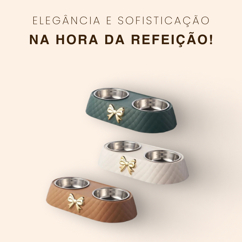 Tigela Dupla - Paw LuxBowl